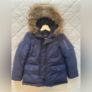 Ralp Lauren Navy Down Hooded Parka